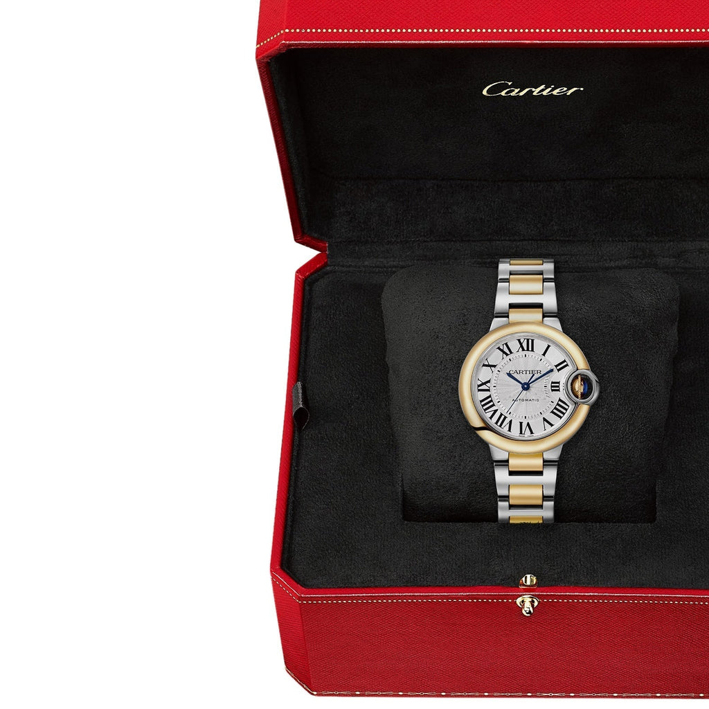 Ballon Bleu de Cartier 33 | 33mm, Two-Tone Steel & 18K Yellow Gold, Silver Dial