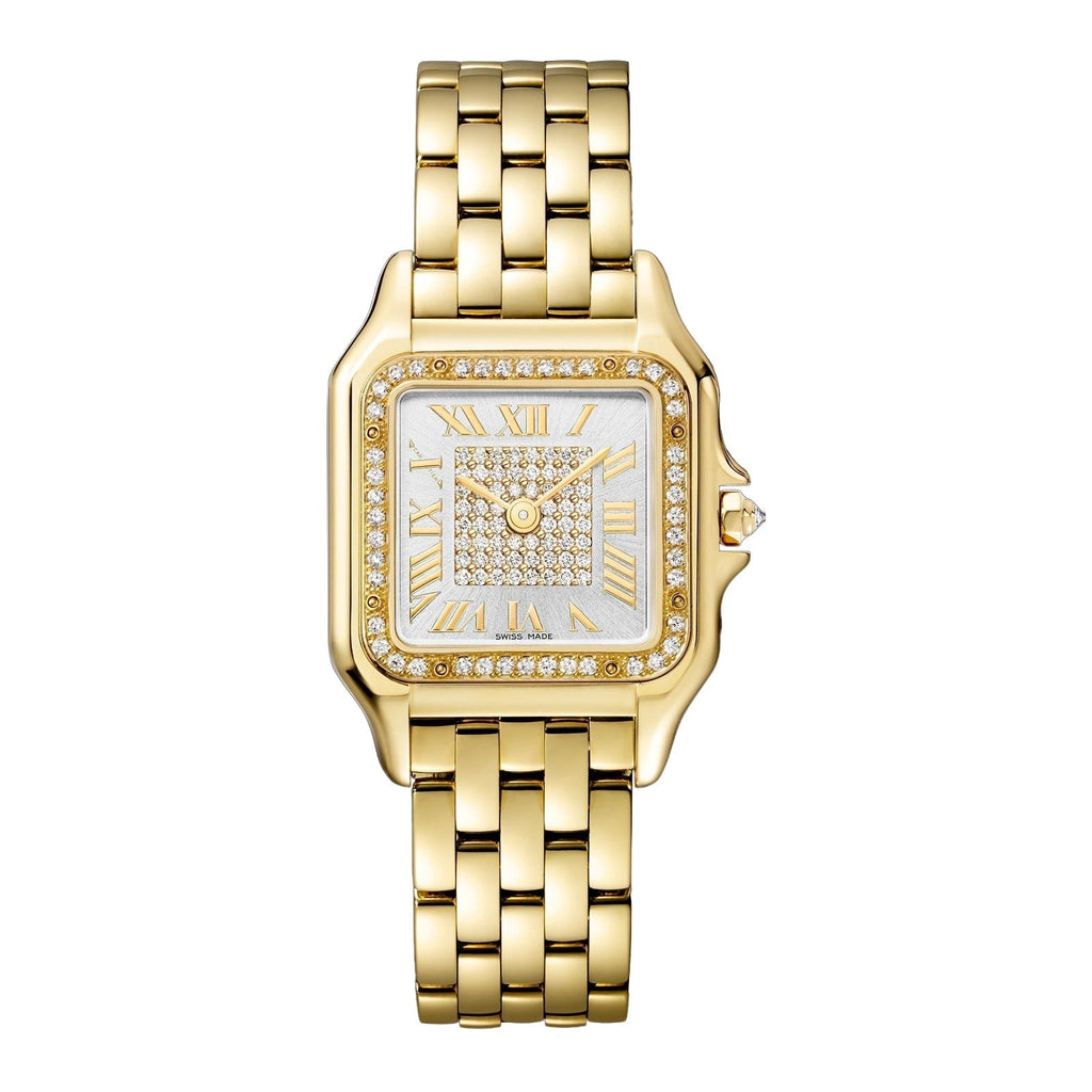 Panthère de Cartier Medium Model | 27mm, 18K Yellow Gold, Diamond Silver Dial