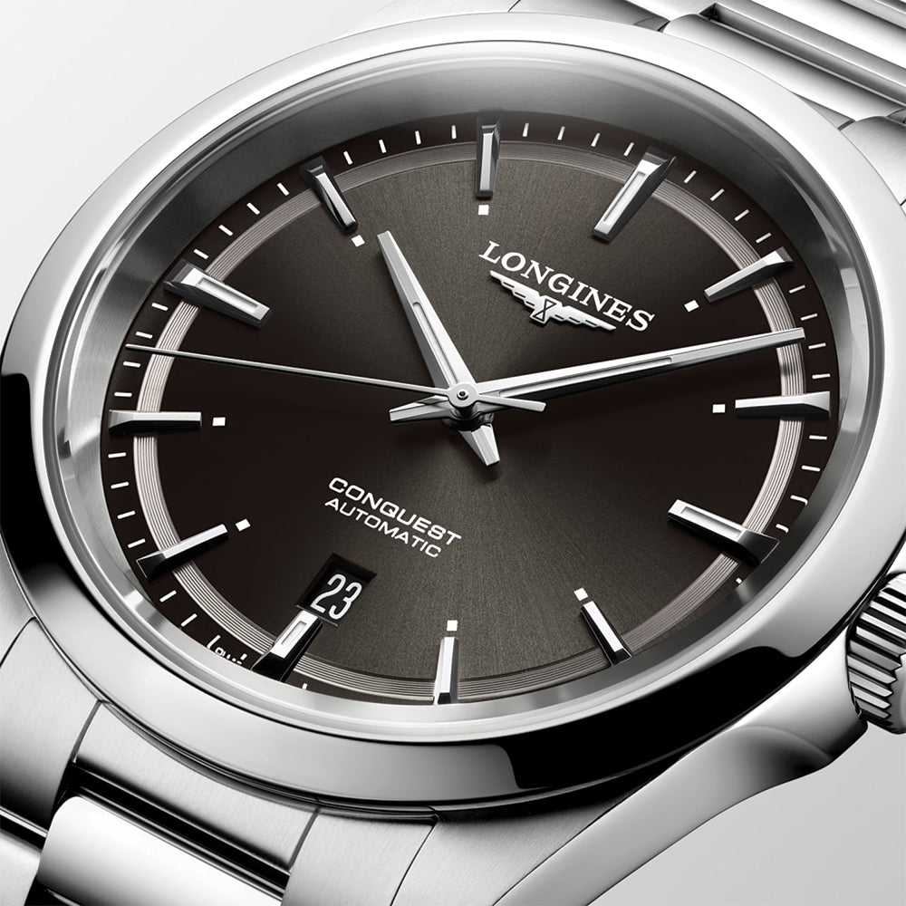 longines Conquest 41mm - Sunray Black on Bracelet