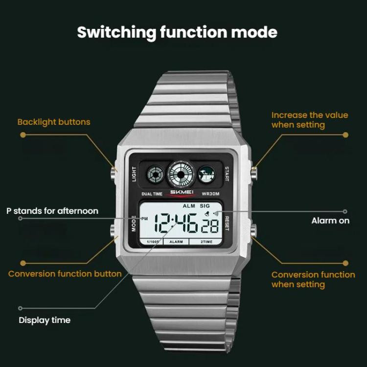 skmei-2450-men-business-multifunctional-watch-casual-waterproof-square-electronic-watchsilver