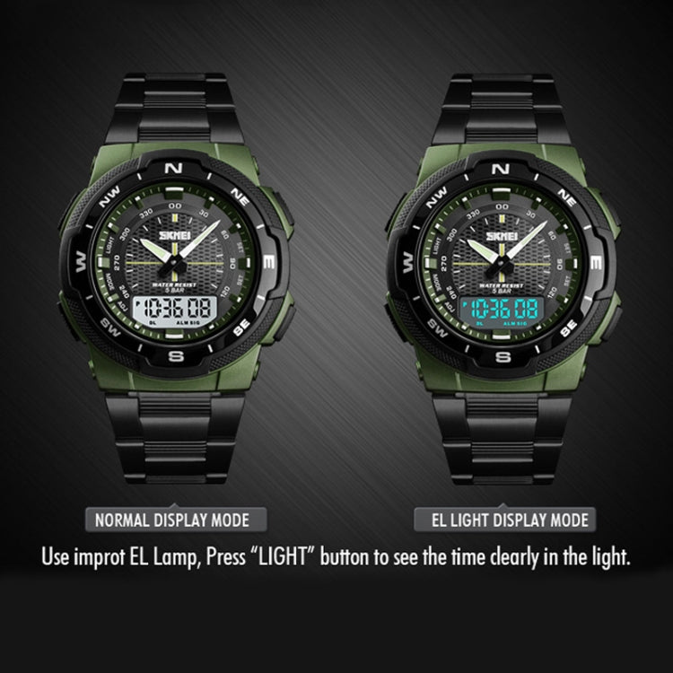 skmei-1370-multifunctional-men-outdoor-sports-noctilucent-waterproof-stainless-steel-digital-wrist-watch-army-green